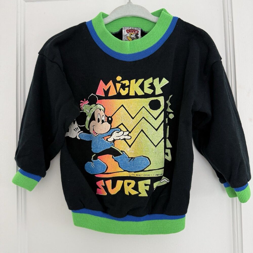Disney Vintage 90's Mickey Mouse Walt Disney World Crewneck Sweatshirt 2T